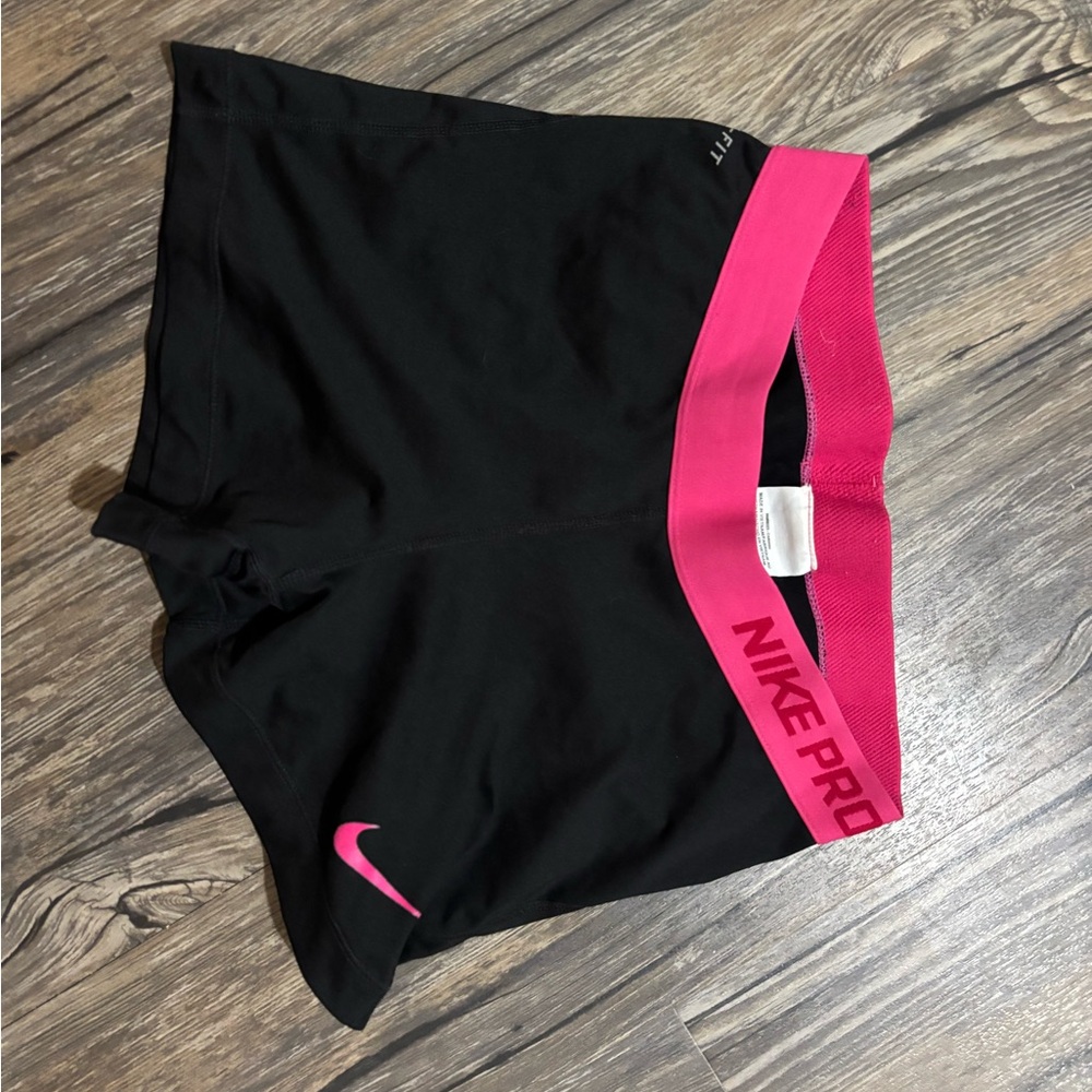 Nike Women's Athletic Shorts Black with Pink Accents